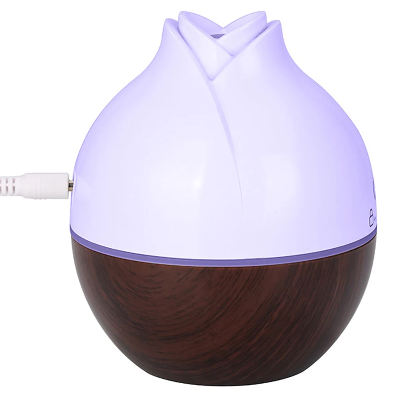 D Top Deals 150Ml USB Wood Grain Electric Aromatherapy Essential Oil Diffuser LED Light Ultrasonic Air Humidifier Household Aroma - Color: D