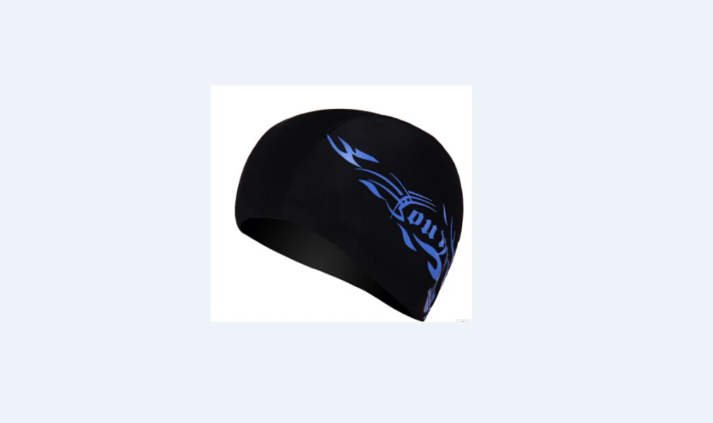 Стиль Модные популярные женские мужские купальные шапочки для плавания водонепроницаемые эластичные черные шапочки для взрослых из спандекса - Цвет: C