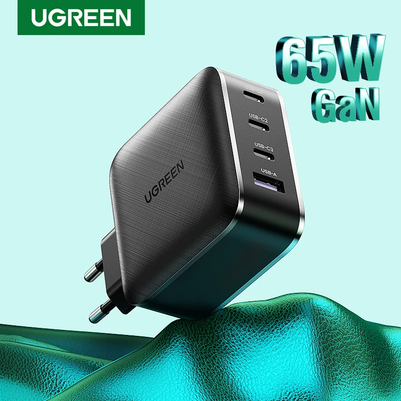 UGREEN USB Charger GaN 65W Fast PD Charger 4 Port USB C Charging Quick 4.0 30 for Huawei Xiaomi iPhone Notebook PD Charger