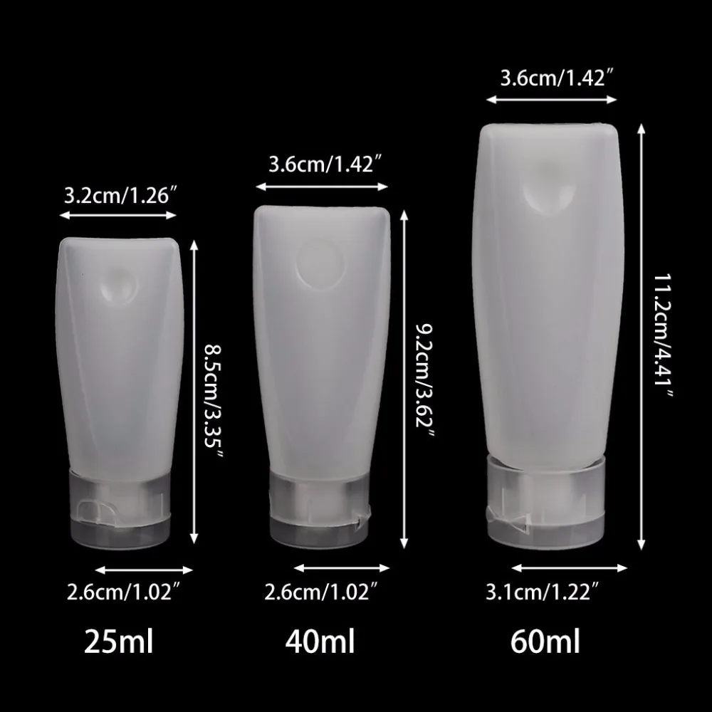 25/40/60 г пустые Пластик Портативный Трубки Squeeze косметические крема лосьона для путешествий многоразового белый прочный бутылки