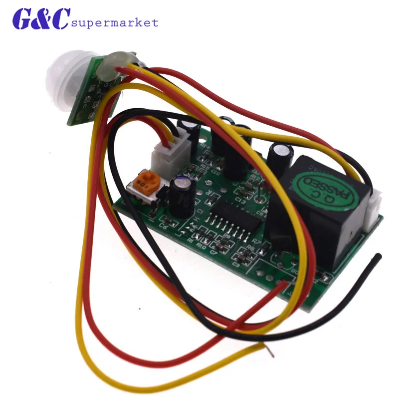 DC 12V PIR IR Pyroelectric Infrared Sensor Relay Module Adjustable Output DC 12V PIR IR Pyroelectric Infrared Sensor Relay Module Adjustable Output