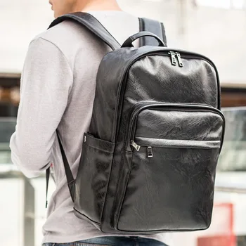 

Fashion PU Man Travel Laptop Backpack For Macbook Air Pro 11 12 13 15 Business Notebook Backpacks Computer School Bag USB Charge