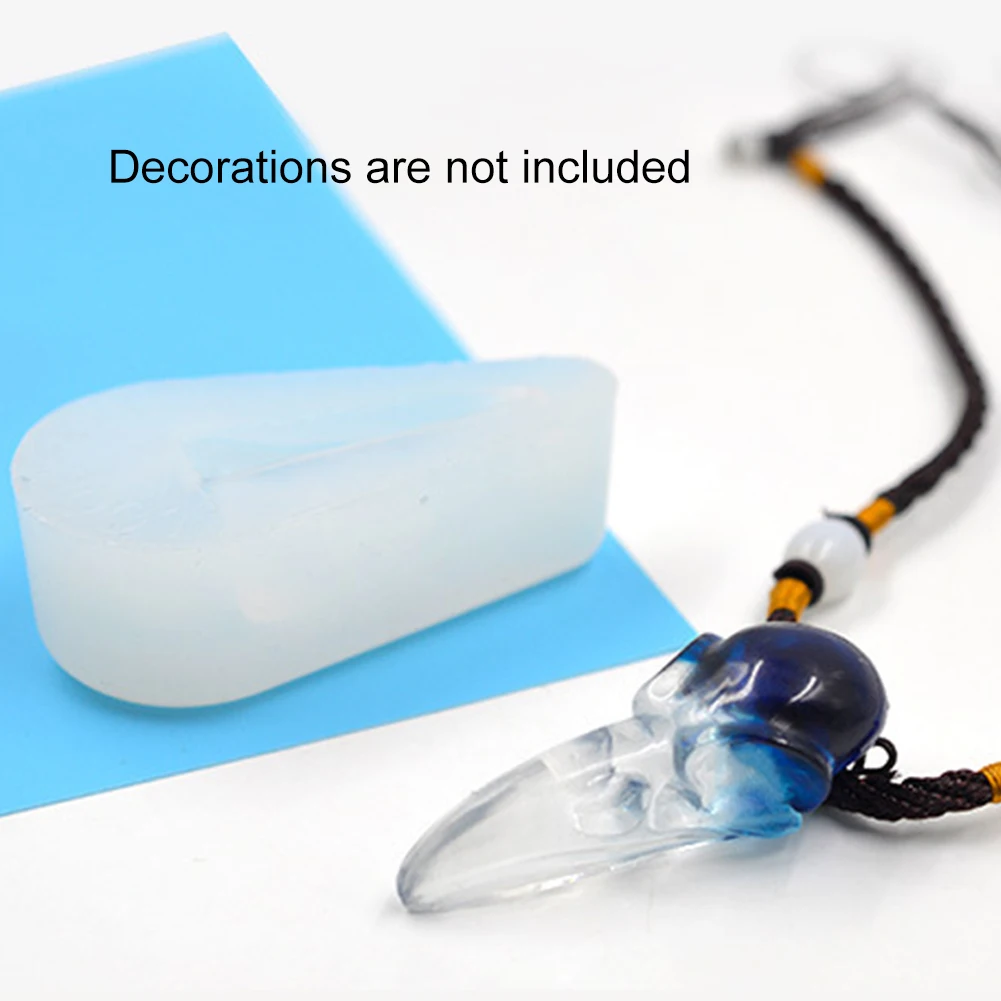 

Jewelry Making Non Stick Reusable 3D Hand Craft Tool DIY Pendant Accessories Easy Clean Silicone Mold Crow Skull Multifunction