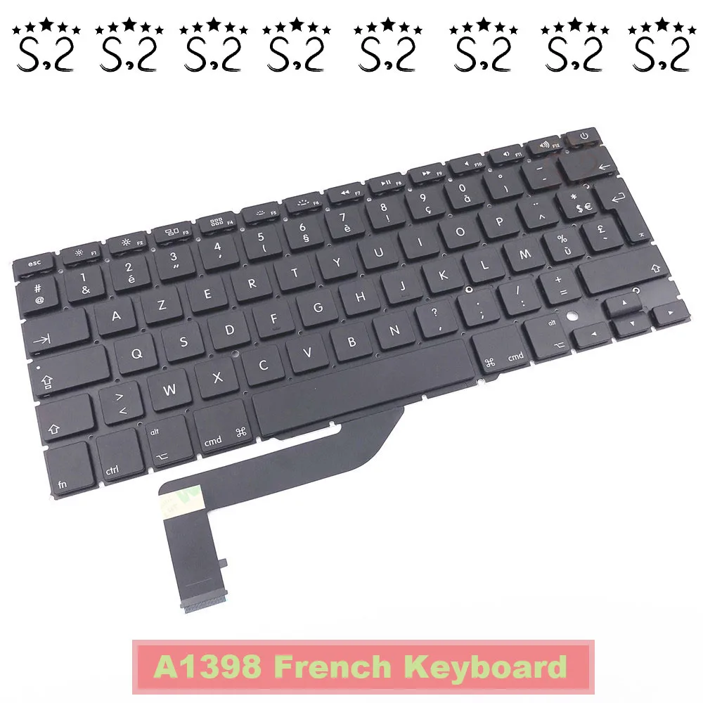 Новая клавиатура для Macbook Pro Retina 15 4 &quotA1398 Французская 2012 2013 2014 2015 года | Компьютеры