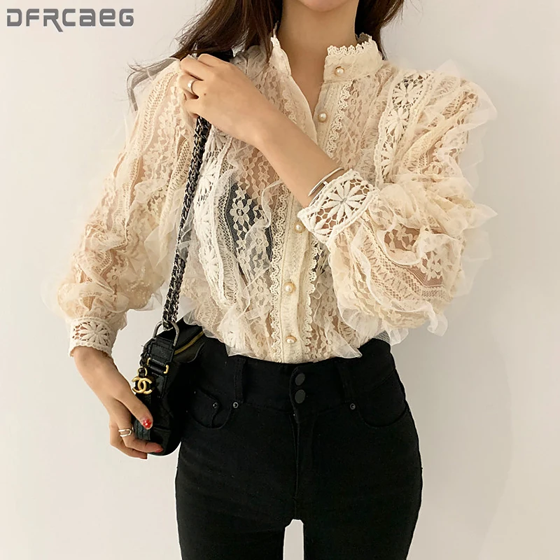 black crochet lace top