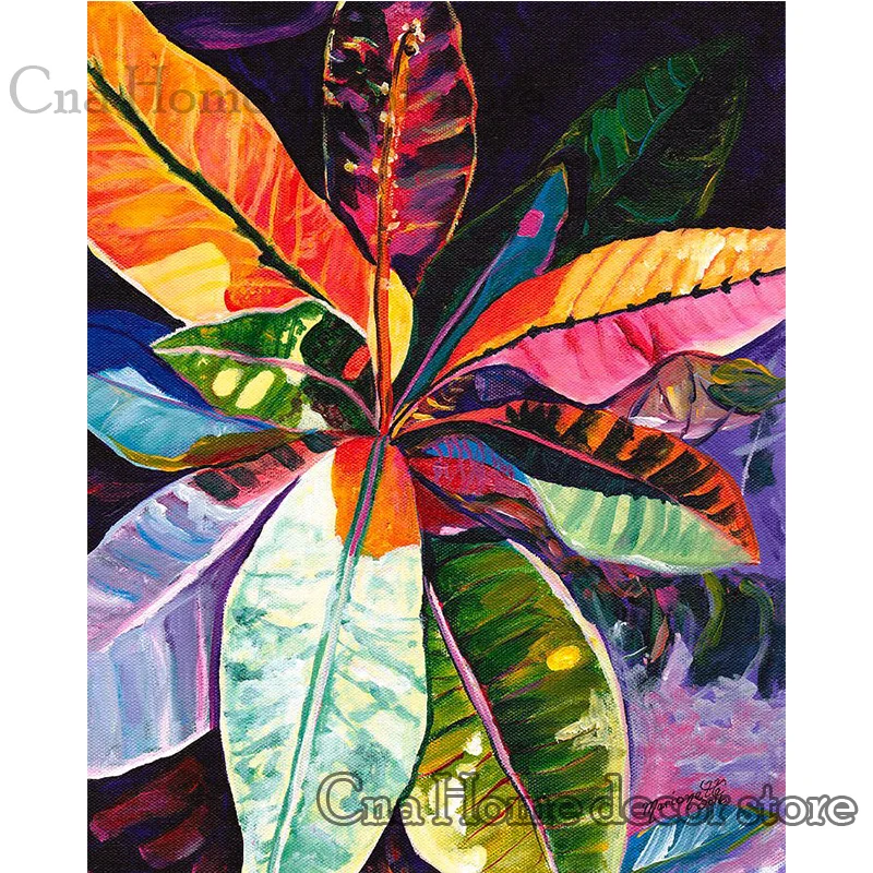 

5D DIY diamond painting embroidery pattern full drills leaf flowers 3d cross stitch kits wedding decor home handcrafts