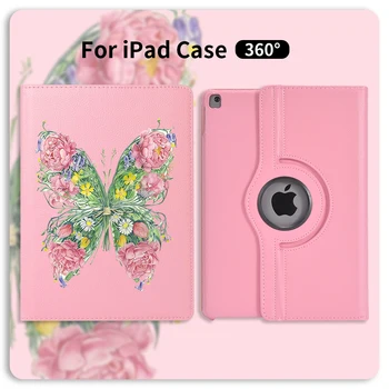 

360 Degrees Rotating PU Leather Butterfly Flip Cover Case For iPad 7th Generation Case Stand Cases Smart Tablet For iPad Mini
