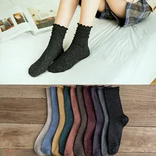 12 пар/компл. осень-зима японский Стиль Для женщин носки Высокое качество женские хлопковые носки на весну и осень