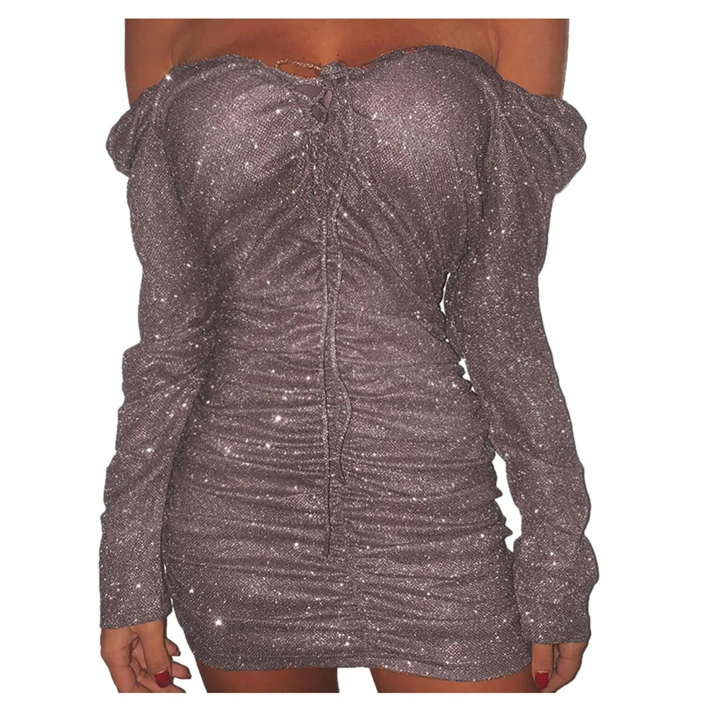 Dress Women's Dress Sexy & Club Dress Women  Solid Long Sleeve Casual Mini  Womens Dresses For Celebrations And Parties