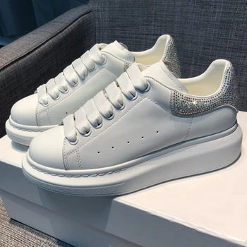 Women Sneakers White High Luxury Sneakers Women Men Big Size Sneakers White - Цвет: No 1