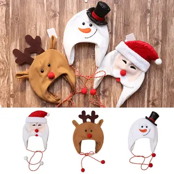 

2019 1Pcs Lovely Santa Snowman Reindeer Kids Christmas Hat Xmas Gifts For 2-7 Years Old Children Mew Year Party Costume Hat Warm