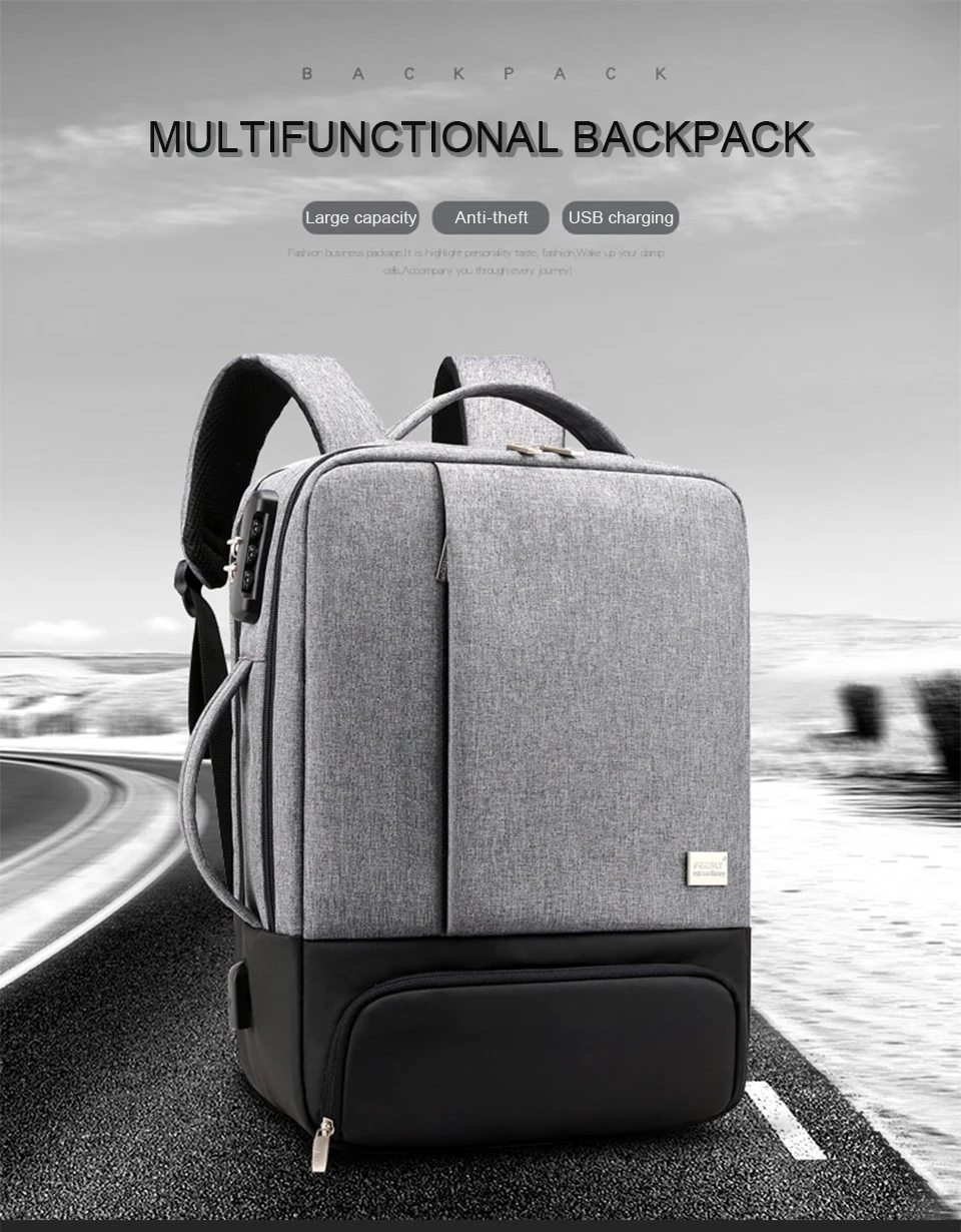 Mens Backpack Laptop Backpacks 17 Inch 15.6'' Anti Theft Male Business Bags Notebook Trip Back Pack Office Women Travel Bagpack (1)