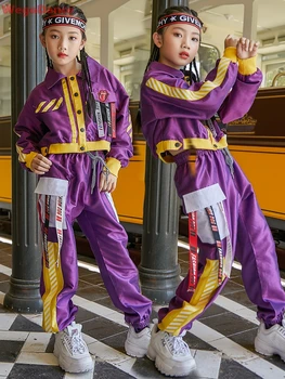 

Children Colorful Jazz Dance Costume Kids Hip Hop Clothing For Girls Dancing Costumes Street Performance Wear 110-170cm