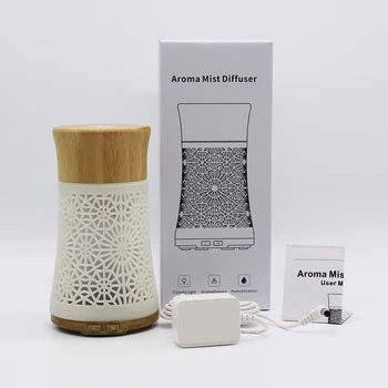 

Hollow Shape Essential Oil Diffuser Household Ultrasonic Air Humidifier 50ML/H Aroma Diffuser Humidifier Water Sprayer white