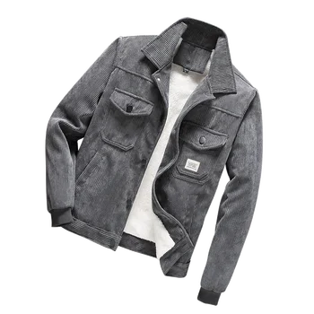 

2020 Men's Clothing Autumn and Winter New Hot Sale Plus Velvet Jacket Corduroy Jacket Male Street Casual Youth XL Jacket