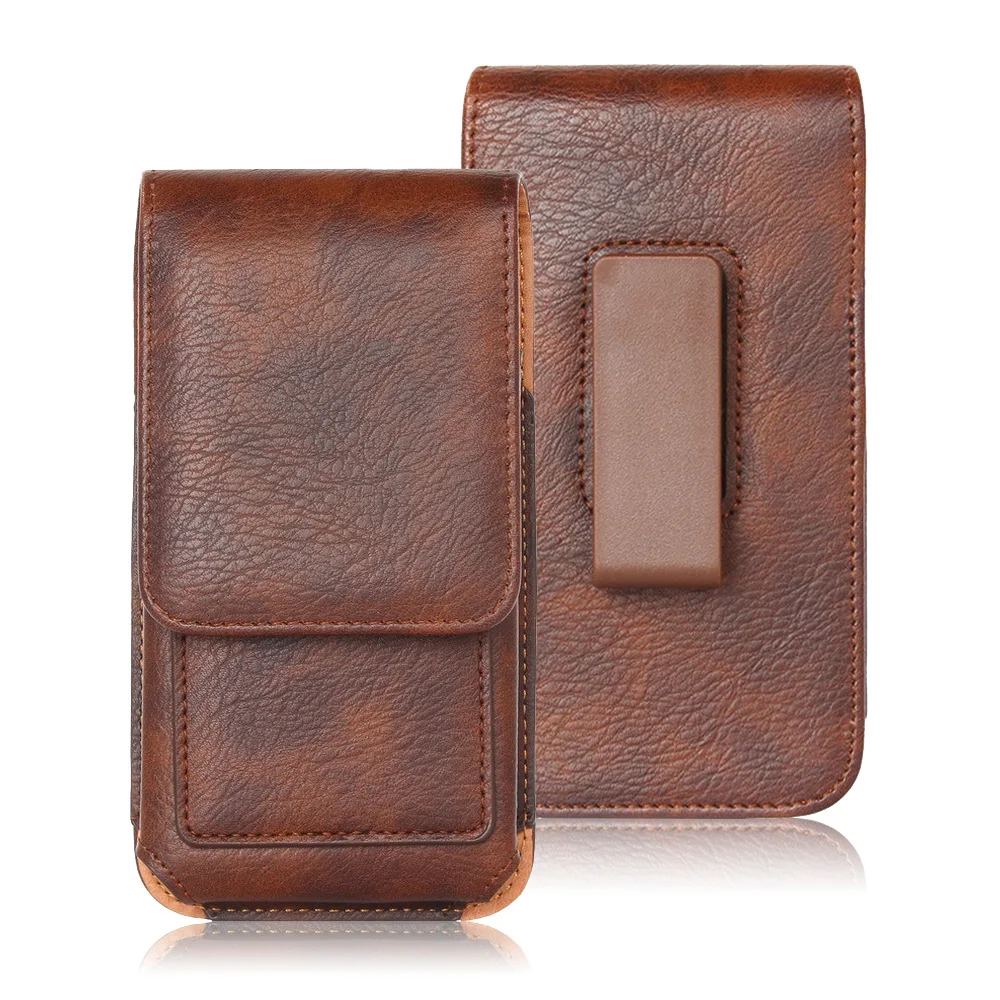 Universal Leather Case for iPhone Samsung Huawei Xiaomi Mens Waist Pack Belt Clip Bag for 3.5-6.3\ Universal Leather Case for iPhone Samsung Huawei Xiaomi Mens Waist Pack Belt Clip Bag for 3.5-6.3\