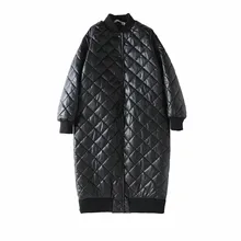 Новая мода длинный пуховик женская теплая куртка из искусственной кожи женская меховая парка Корейская зимняя куртка с длинными рукавами женские кожаные куртки YL049