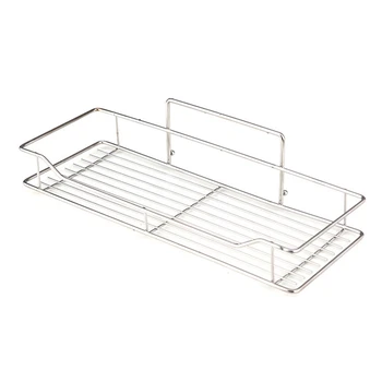 

Stainless Steel Bathroom Storage Shelf Punch-Free Kitchen Bathroom Toilet Wall Hanging Storage Rack Large
