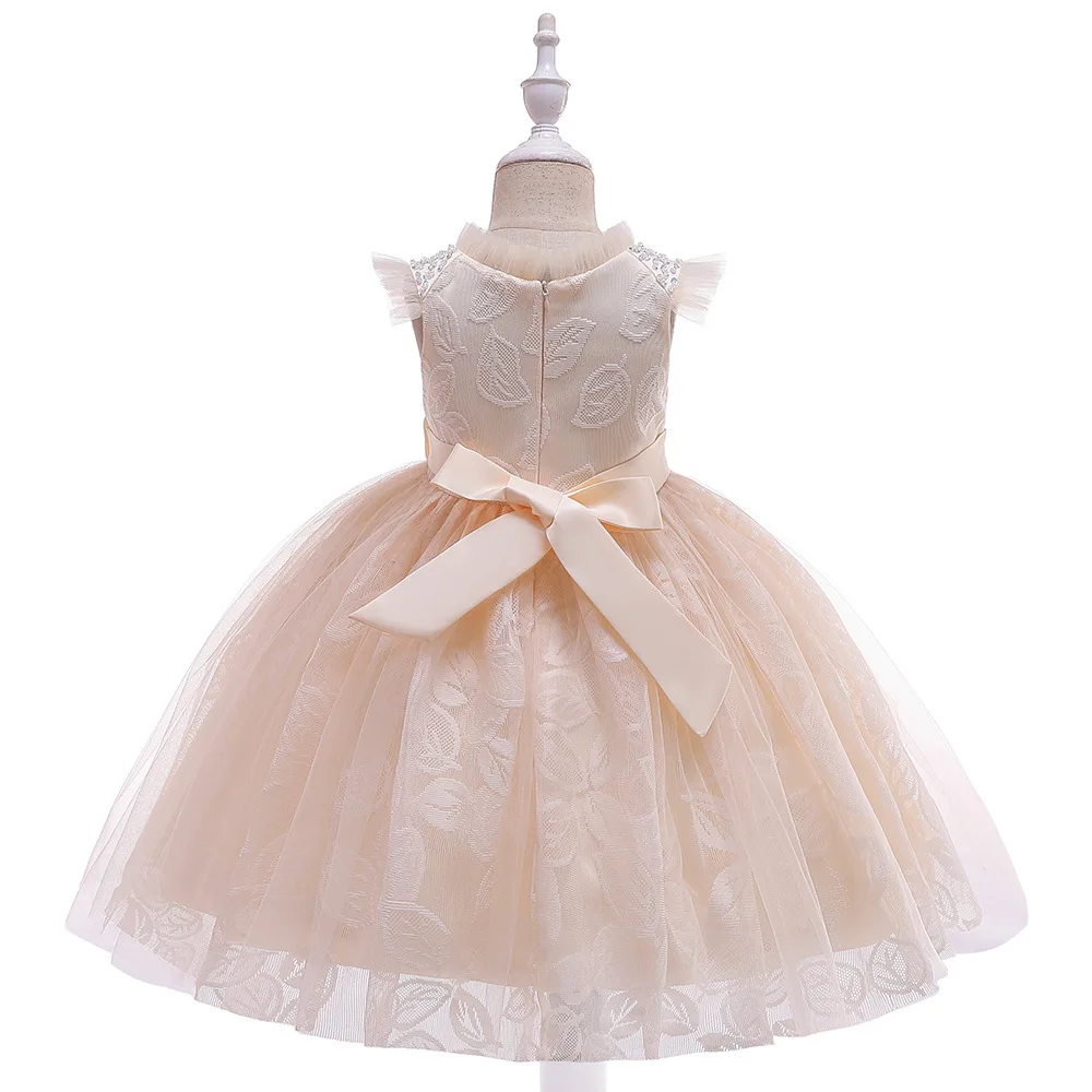 Танцевальное платье для девочек в европейском и американском стиле детское платье принцессы кружевная одежда с цветочным узором для мальчиков и девочек, одежда для подиума