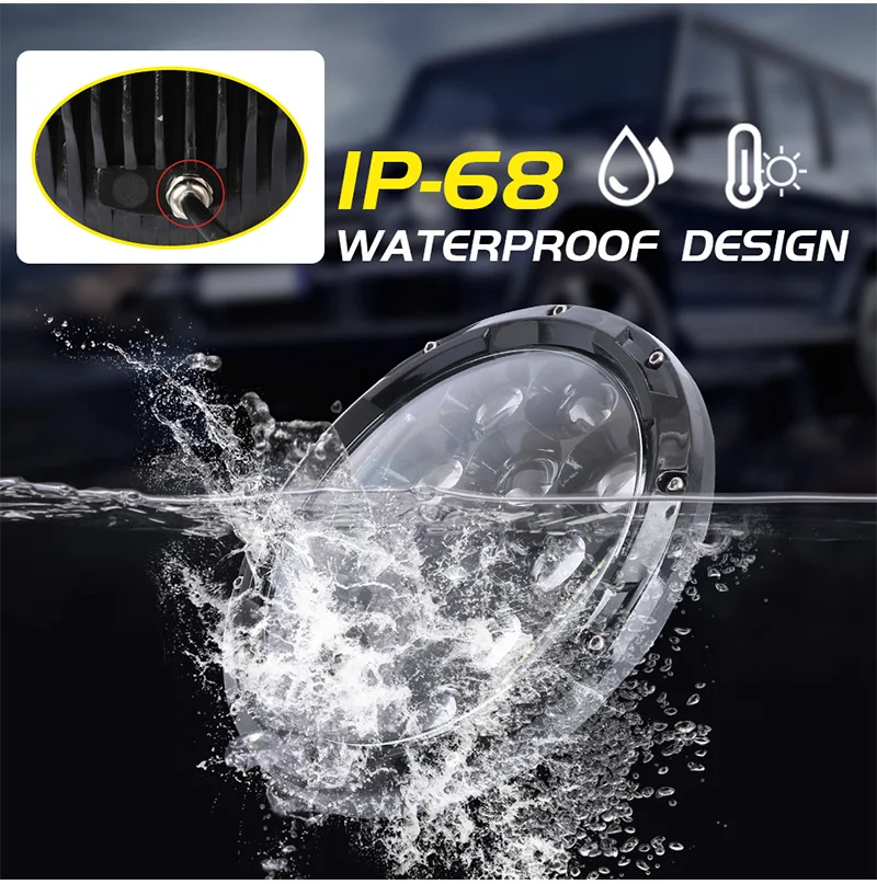 Для jeep Wrangler 180 Вт 75 Вт 60 Вт прожектор фара Пуля Супер яркий турбо Автомобильный свет лампы