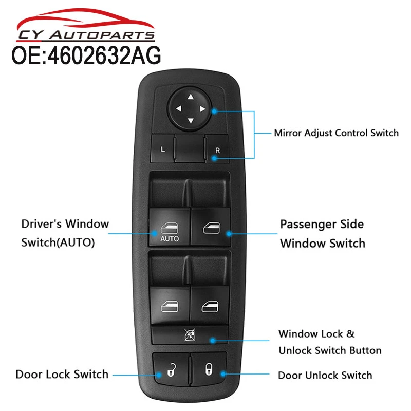 Yaopei Interruptor De Puerta Para Ventana Electrica Parte Del Conductor Para Dodge Journey Nitro Jeep Liberty 4602632ag New Master Side Switch Siding Doorside Window Aliexpress