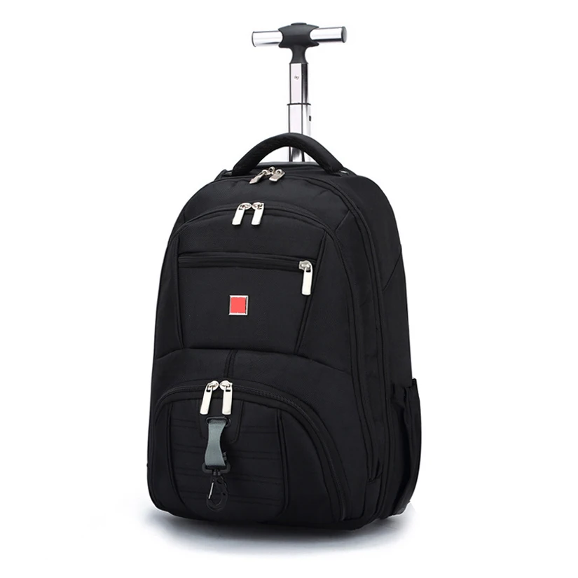 Швейцарский бренд Плечи дорожная сумка 18 дюймов студенческий чемодан на колёсиках рюкзак бизнес тележка большой емкости кабина чемоданы колеса - Цвет: Style-A(20 inch)