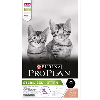 

Pro Plan сухой корм для стерилизованных кошек и кастрированных котов, лосось, пакет, 10 кг