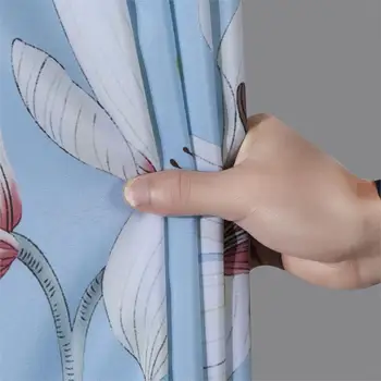 

New polyester thickened opaque double-sided waterproof Chinese printing digital coated shower curtain