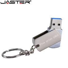 JASTER портативный металлический usb флеш-накопитель, флеш-накопитель 128 Гб 64 ГБ 32 ГБ 16 ГБ 4 ГБ, флеш-накопитель, мини-флешка, USB карта памяти, логотип клиента