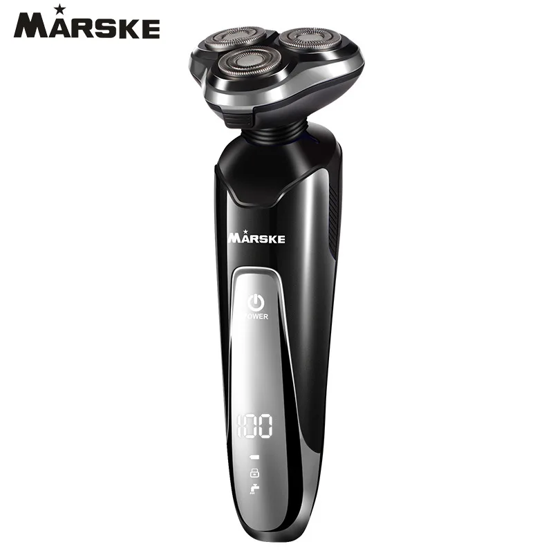 

Marske Electric MEN'S Shaver Rechargeable Multi-functional Smart Fully Washable Three Head Bald Shaver Cross Border