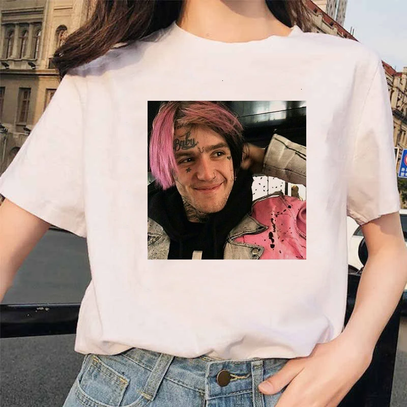 

Rapper Lil Peep women's T-shirt harajuku hip hop T-shirt cry baby Ullzang stylish T-shirt summer women's short-sleeved T-shirt