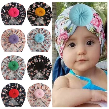 

Baby Headbands Print Cotton Turban Headband for Girls Stretchy Beanie Hat Headwear Baby Hair Accessories Hijabs