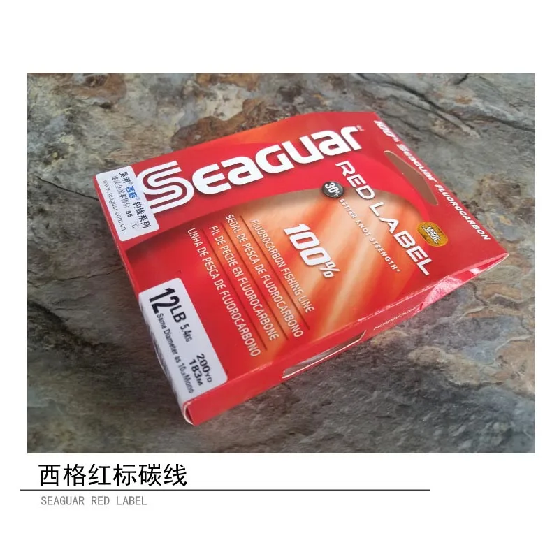 Seaguar Красная этикетка оригинальная фторуглеродная леска 6lb 8lb 10lb 12lb морская или пресноводная леска