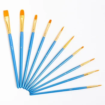 

50 Pcs/set Pearlescent Blue Rod Nylon Hair Multifunctional Sketch Pen Watercolor Oil Paint Brush Set