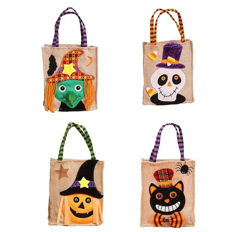 Хэллоуин милый мешок для конфет с изображением ведьмы упаковка детская партия хранения мешок подарок