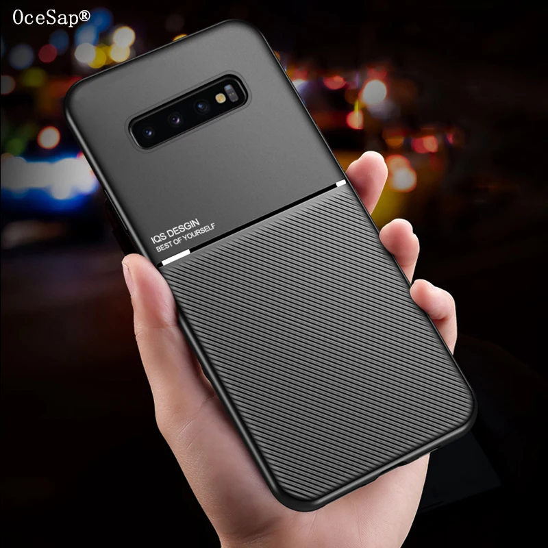 Чехол для Samsung Galaxy Note 10 S10 Plus автомобильный ультратонкий мягкий чехол из твила Magetic