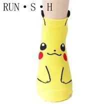 Милые спортивные носки с покемонами; милые носки с принтом в японском стиле Харадзюку; pocket ELF Pikachu; хлопковые носки с героями мультфильмов; Calcetines Mujer Sokken