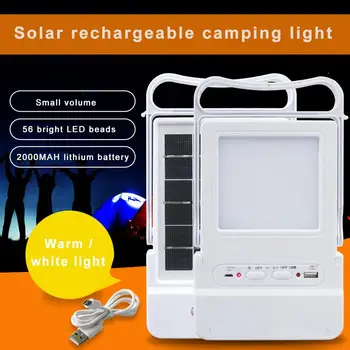 

Solar Rechargeable LED Lantern Outdoor Garden Night Camping Tent Light Lamp
