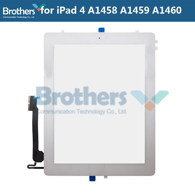 White ButtonAdhesive Планшет T панель для iPad 4 A1458 A1459 A1460 дигитайзер стекло сенсор в сборе с кнопкой Home для iPad 4 экран Replecement - Цвет: White ButtonAdhesive