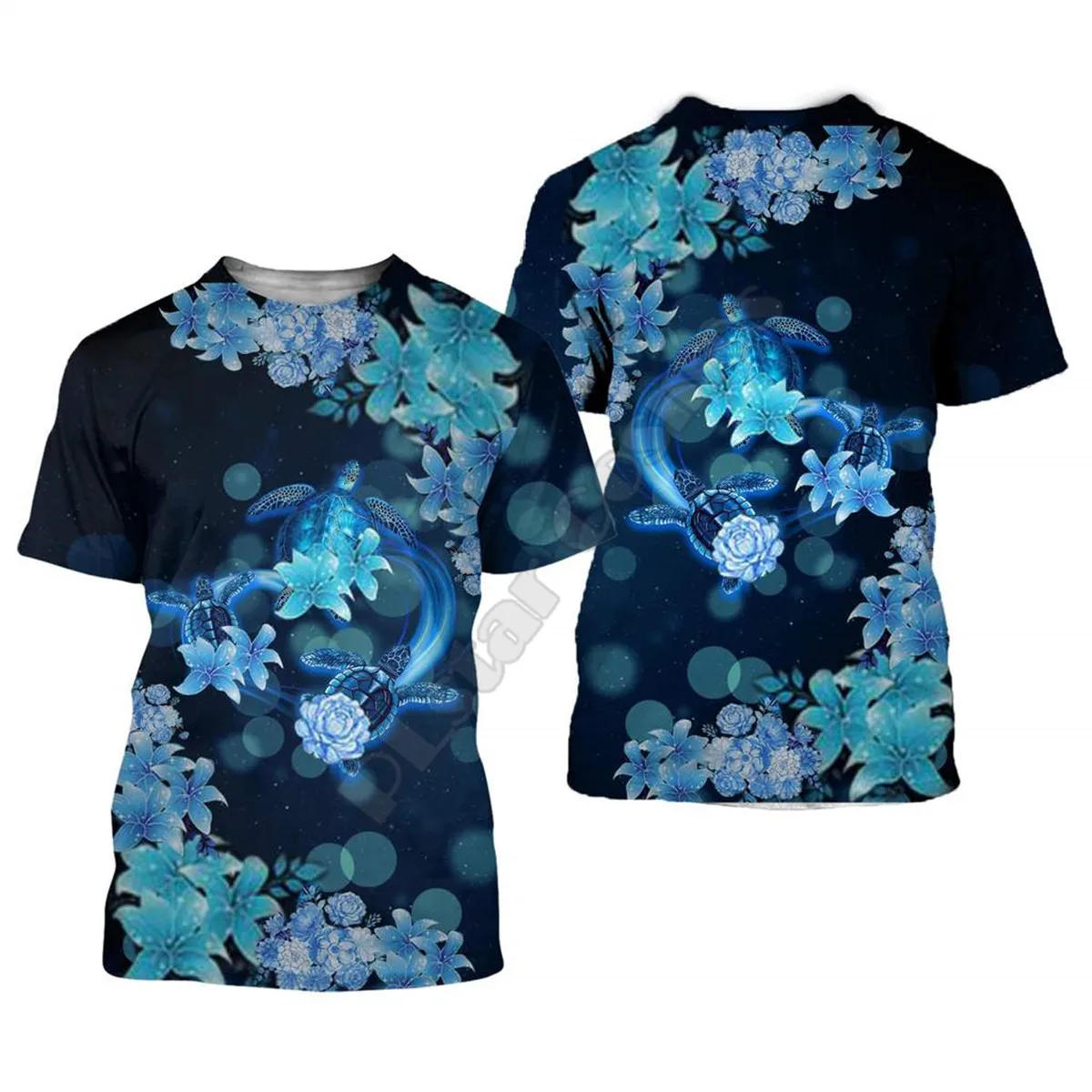 

Animal Blue Heart Turtle Harajuku Shorts Sleeve Fashion 3D Printed Shorts Sleeves T-shirts Men/Women t shirts