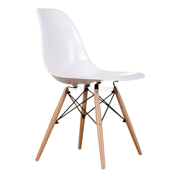 

Nordic Solid Wood Modern Minimalist Fabric Restaurant Chair Home Stool Back Desk To Discuss Ins Net Red