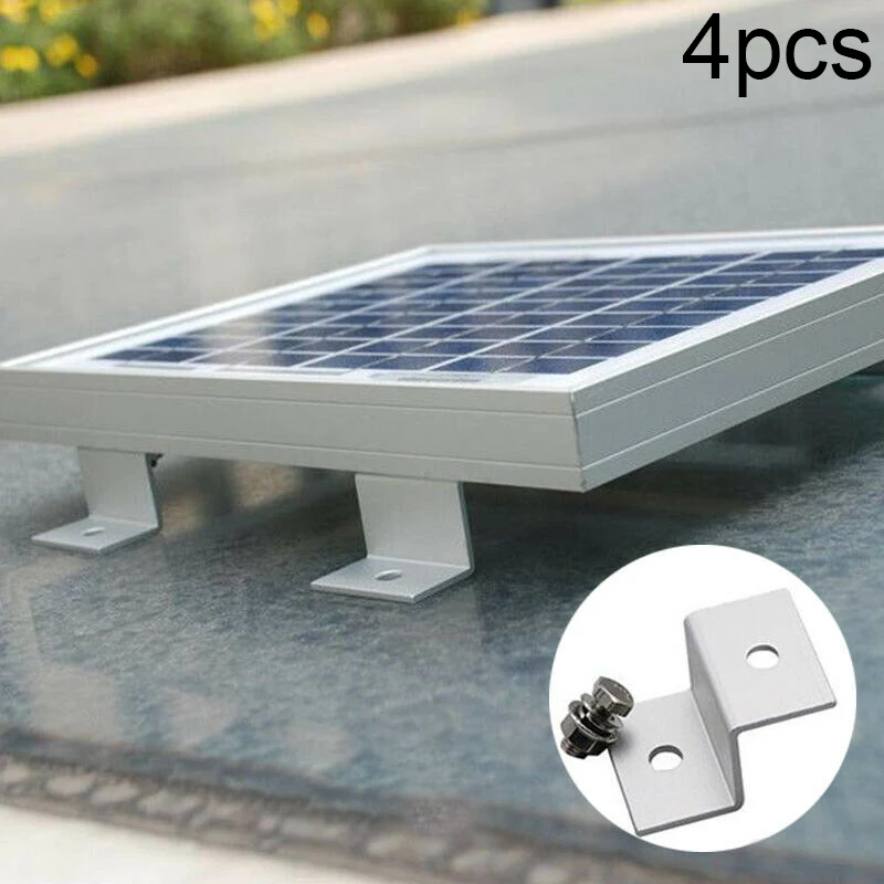 4pcs Solar Panel Mounting Bracket Z-shaped Aluminum Roof System Installation For Motorhome Caravan Car Accessories | Автомобили и