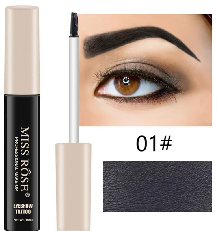 Miss Rose Lasting Eye Набор для перманенного макияжа бровей оттенок водонепроницаемый карандаш для бровей Гель 10 цветов коричневый черный карандаш для глаз макияж