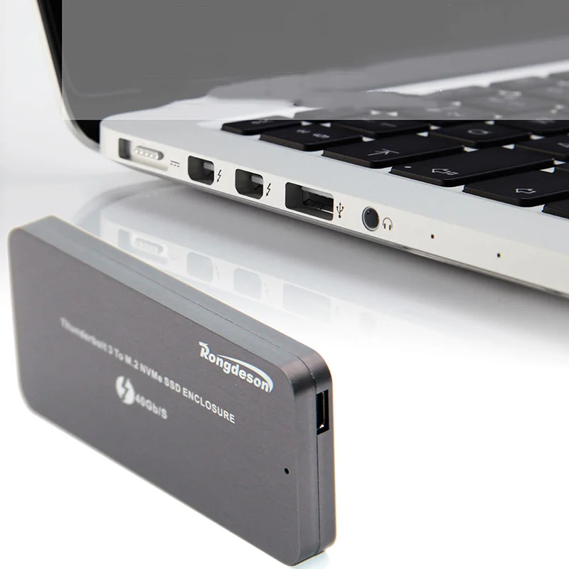 SSD Fall Thunderbolt 3 M.2 NVME Gehäuse Mobilen Box Fall NVME zu TYPE-C Aluminium TYP C 31 USB 3.1
