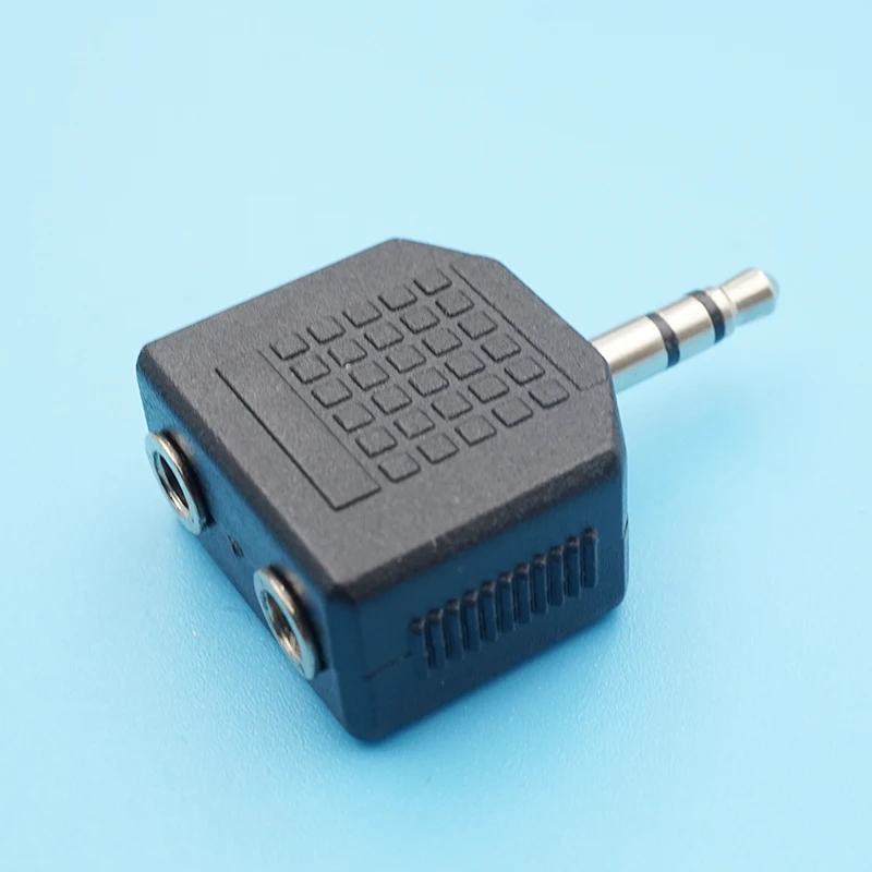 20pcs 3 5mm Dual Male Plug To 3 5mm Female Jack 3 5 Stereo Audio Headphone Adapter Connector Microphone Y Splitter Converter