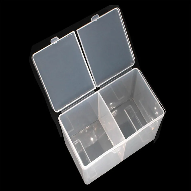 Microblade de doble-capa de malla transparente hoja de algodón caja de almacenamiento de algodón de maquillaje caja de almohadilla algodón de maquillaje recipiente para bastoncillos tatuaje Accesorios