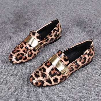 

Fashion Leopard Women Shoes 2020 new loafers flat shoes women black casual shoes spring flats Boat shoes ladie shoes obuv