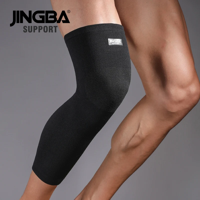 JINGBA SUPPORT 1 Piece Elastic Nylon  Lengthen warmth knee pad Outdoor sports basketball knee pads knee brace protector Safety