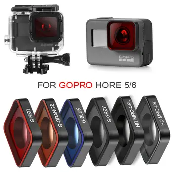 

6 in 1 Set G-Red G-Orange G-Blue G-Gray HD MRC-CPL HD MRC-UV Lens Filter Kits For Gopro5\6