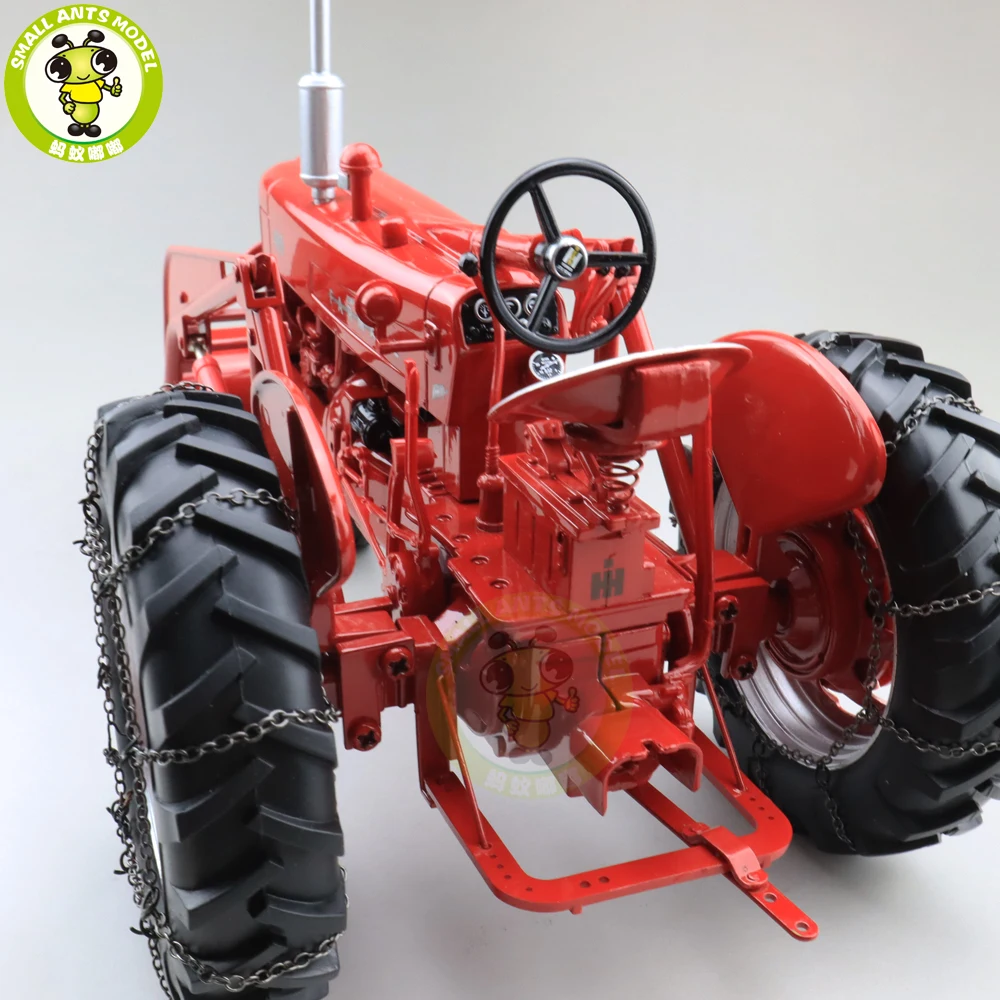 1/16 FARMALL 400 трактор с погрузчиком и цепями литой модельный автомобиль игрушки подарки для мальчиков и девочек
